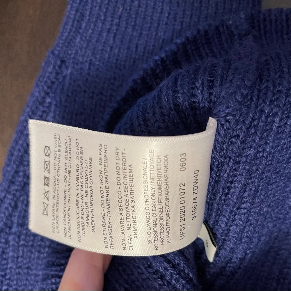Gucci Blue Wool GG Sweater, Blue, XS - Picture 6 of 8